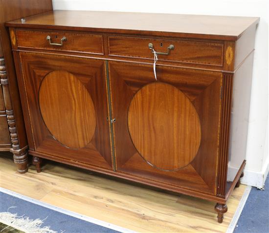 William Tillman. A pair of Georgian style mahogany side cabinets W.122cm